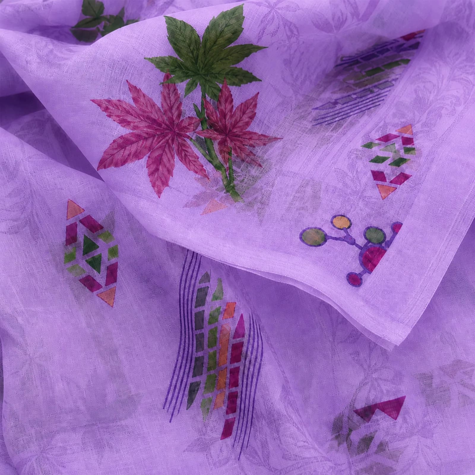 Revathi in Plum & Contrast Zari Border - Angle 2