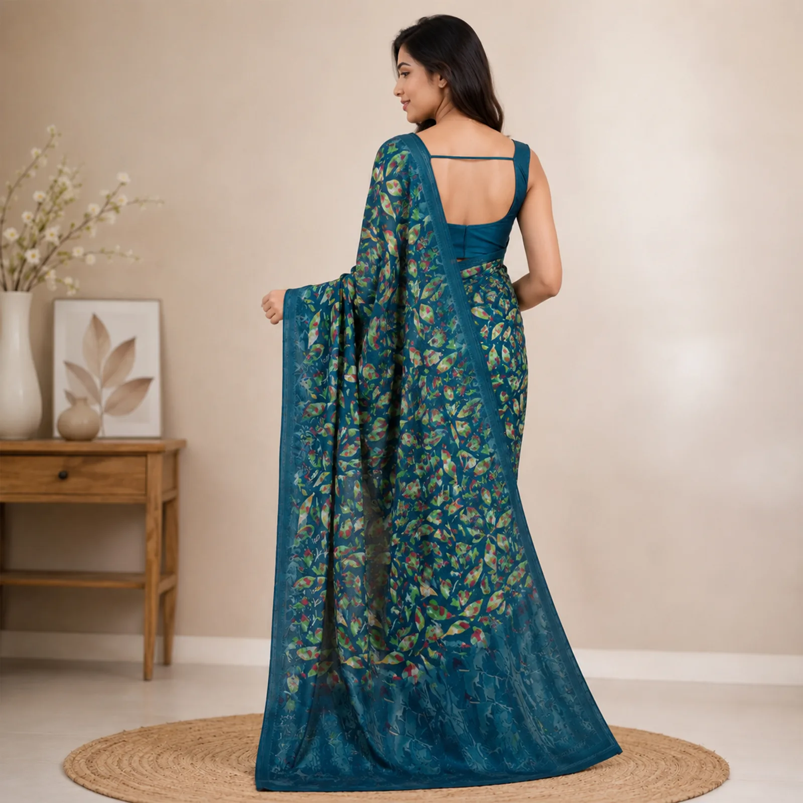 Chandrika in Moonlight Ivory & Gold - Angle 10