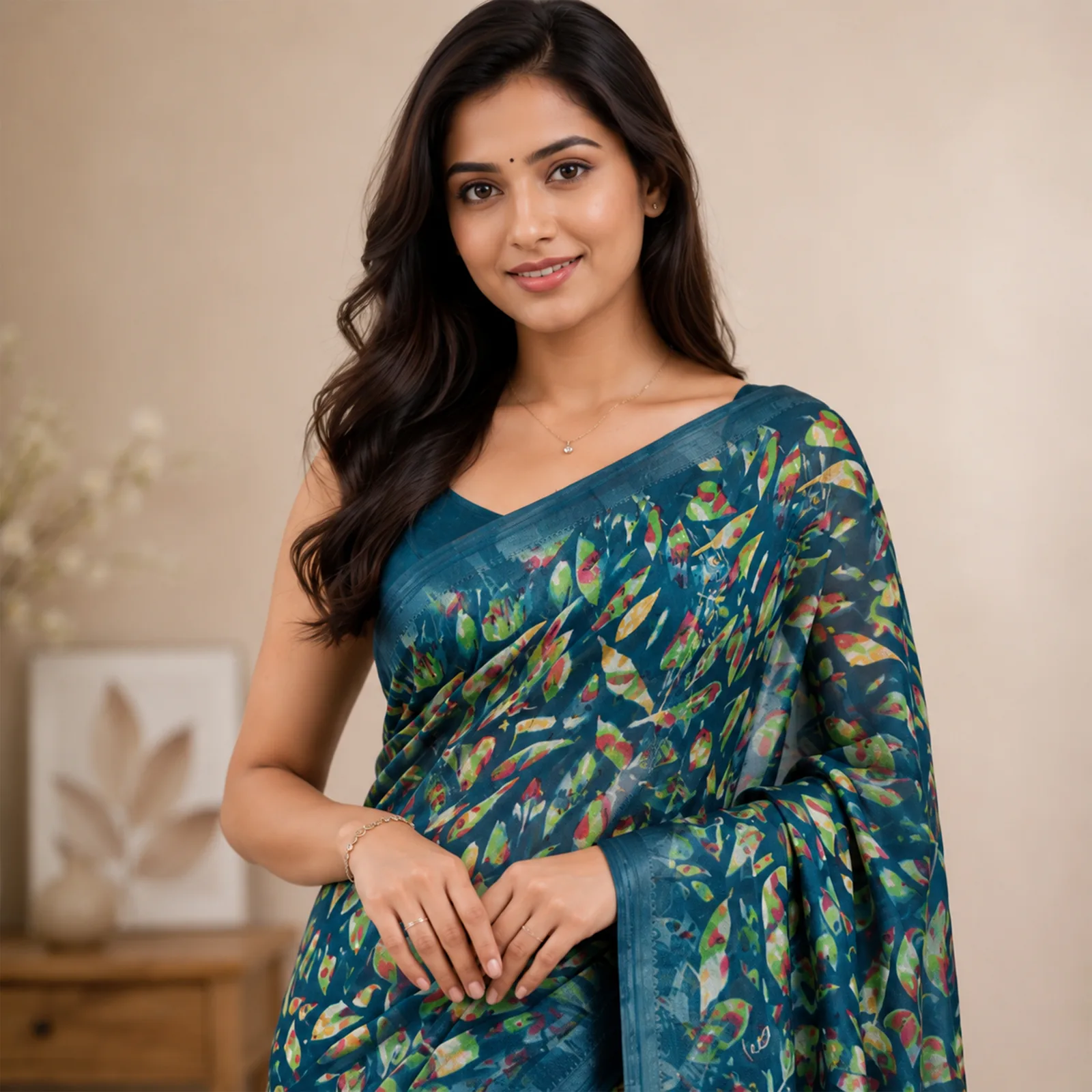 Chandrika in Moonlight Ivory & Gold - Angle 11