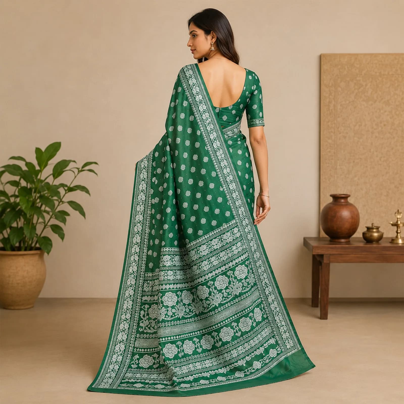 Chandrika in Moonlight Ivory & Gold - Angle 22
