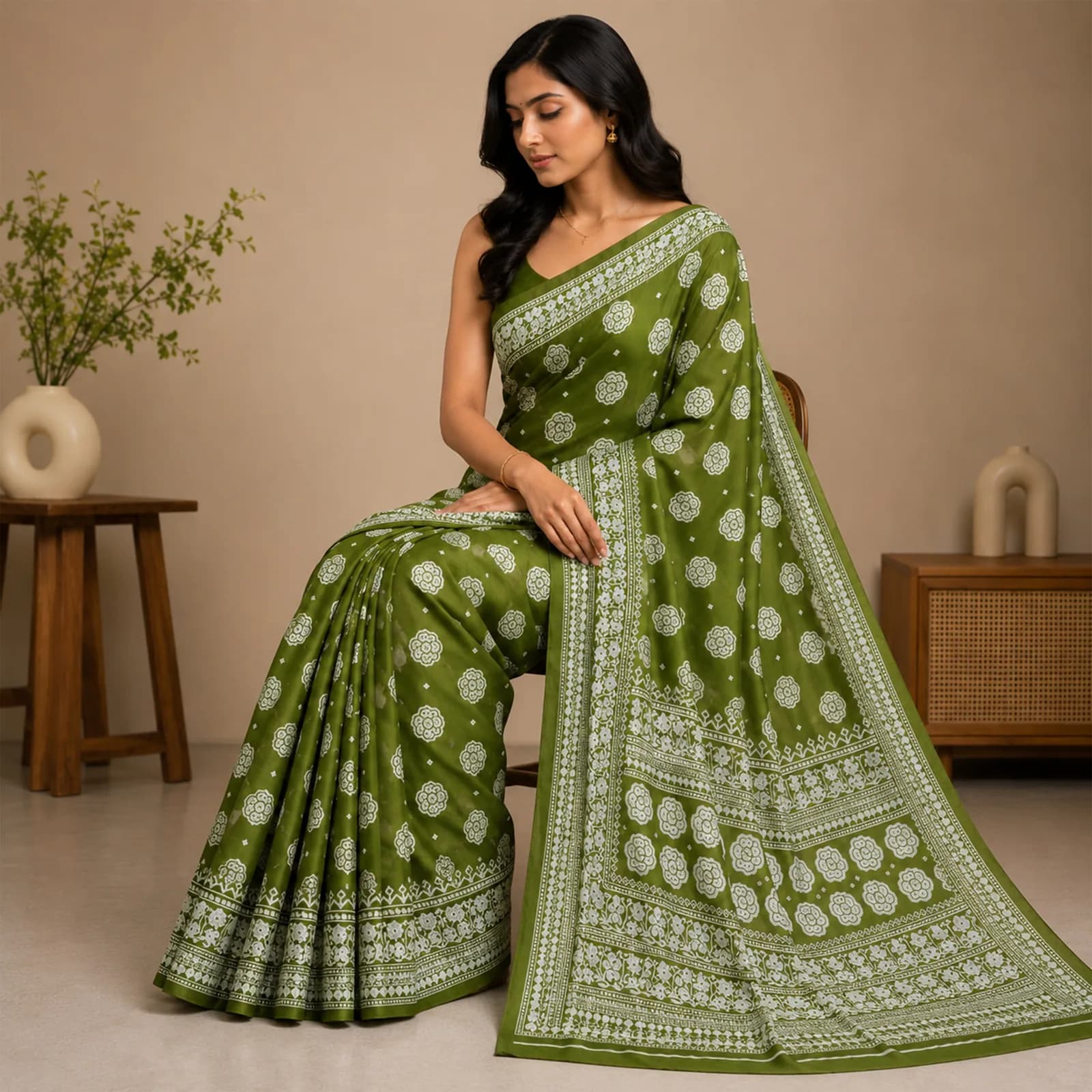 Chandrika in Moonlight Ivory & Gold - Angle 28