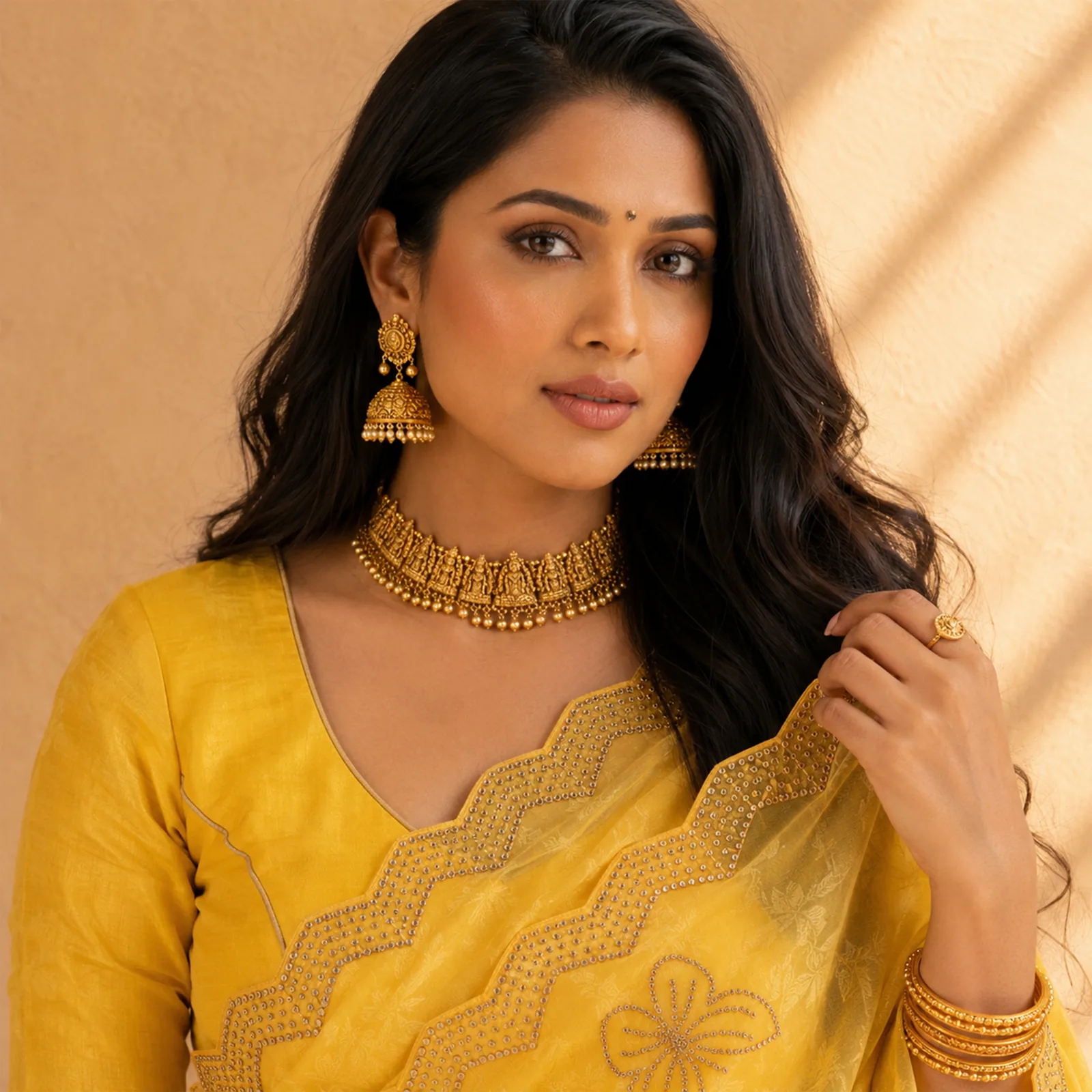 Shakuntala in Royal Violet & Gold Korvai - Angle 4