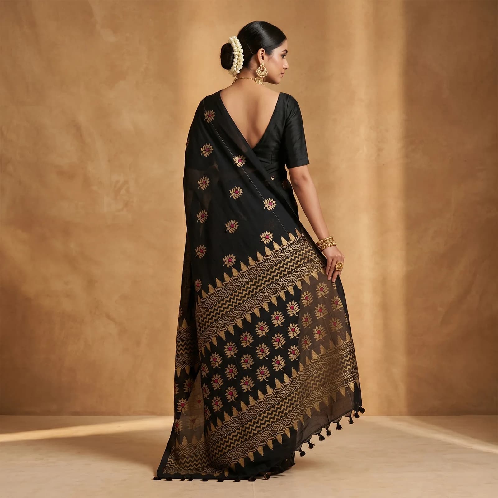 Parijaat in Lavender & Pearl Embellishment - Angle 5