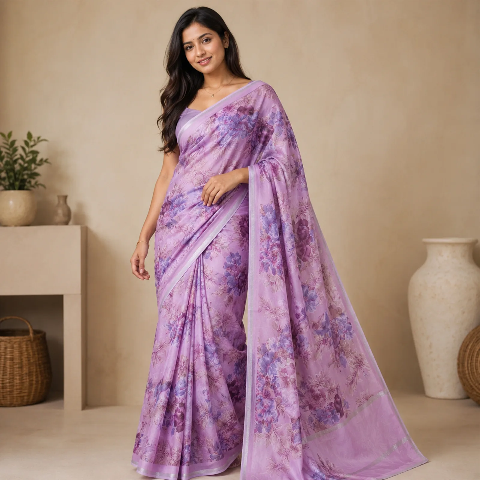 Vasundhara in Bridal Maroon & Temple Gold - Angle 25