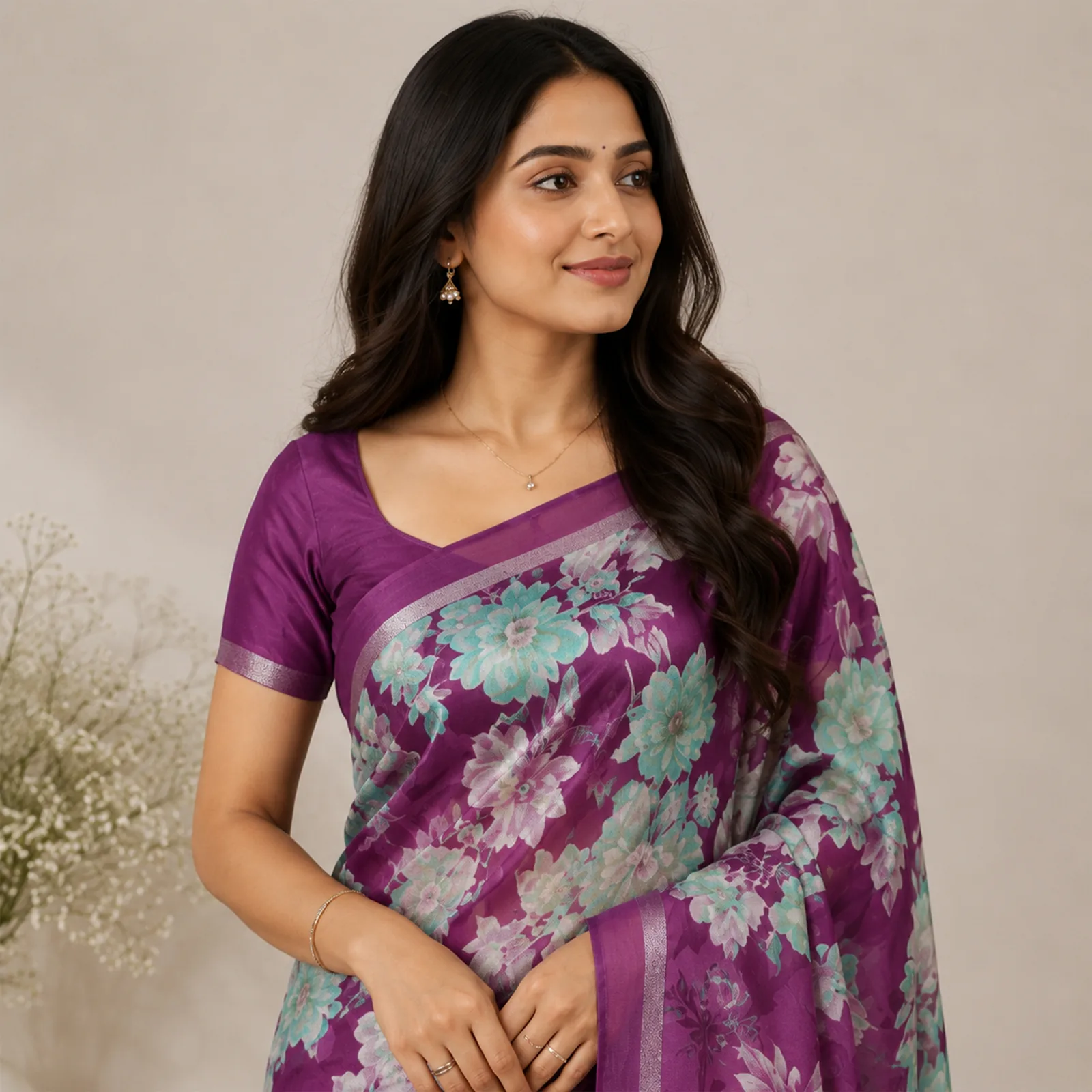 Vasundhara in Bridal Maroon & Temple Gold - Angle 31