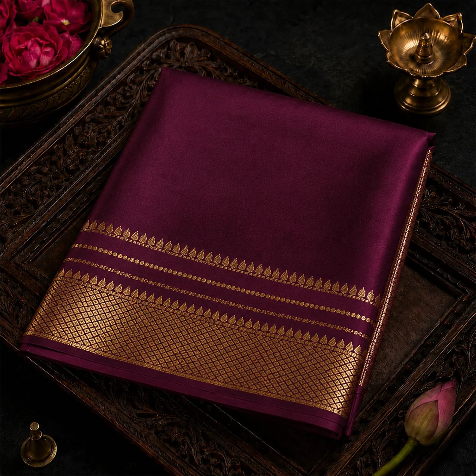 Ganga in Celestial Blue & Pure Gold - Angle 8