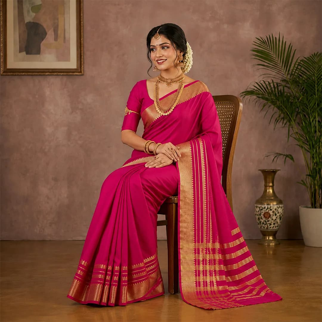 Ganga in Celestial Blue & Pure Gold - Angle 44