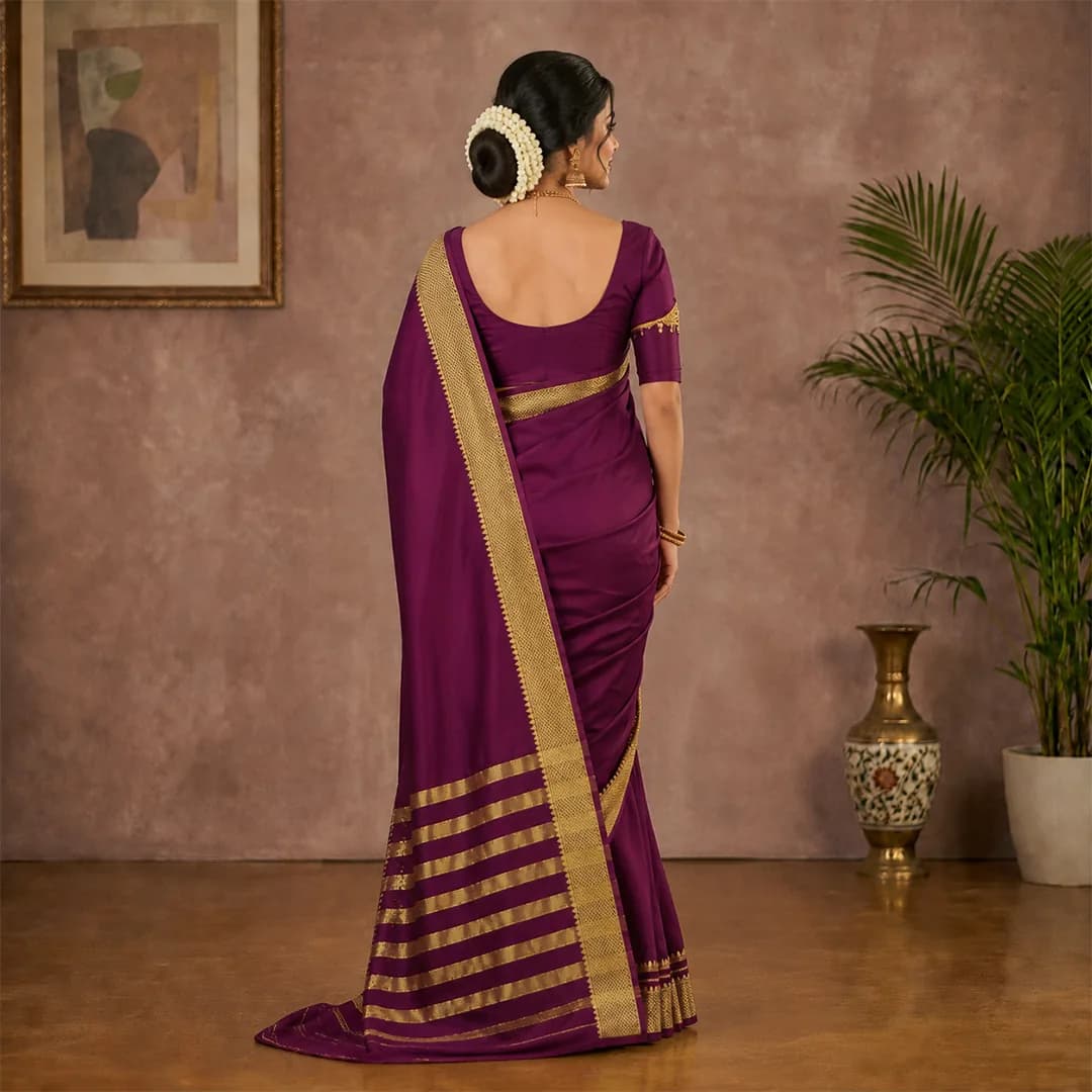 Ganga in Celestial Blue & Pure Gold - Angle 30